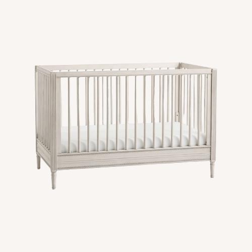 Used Pottery Barn Kids Harlow Light Gray Wood Crib for sale on AptDeco