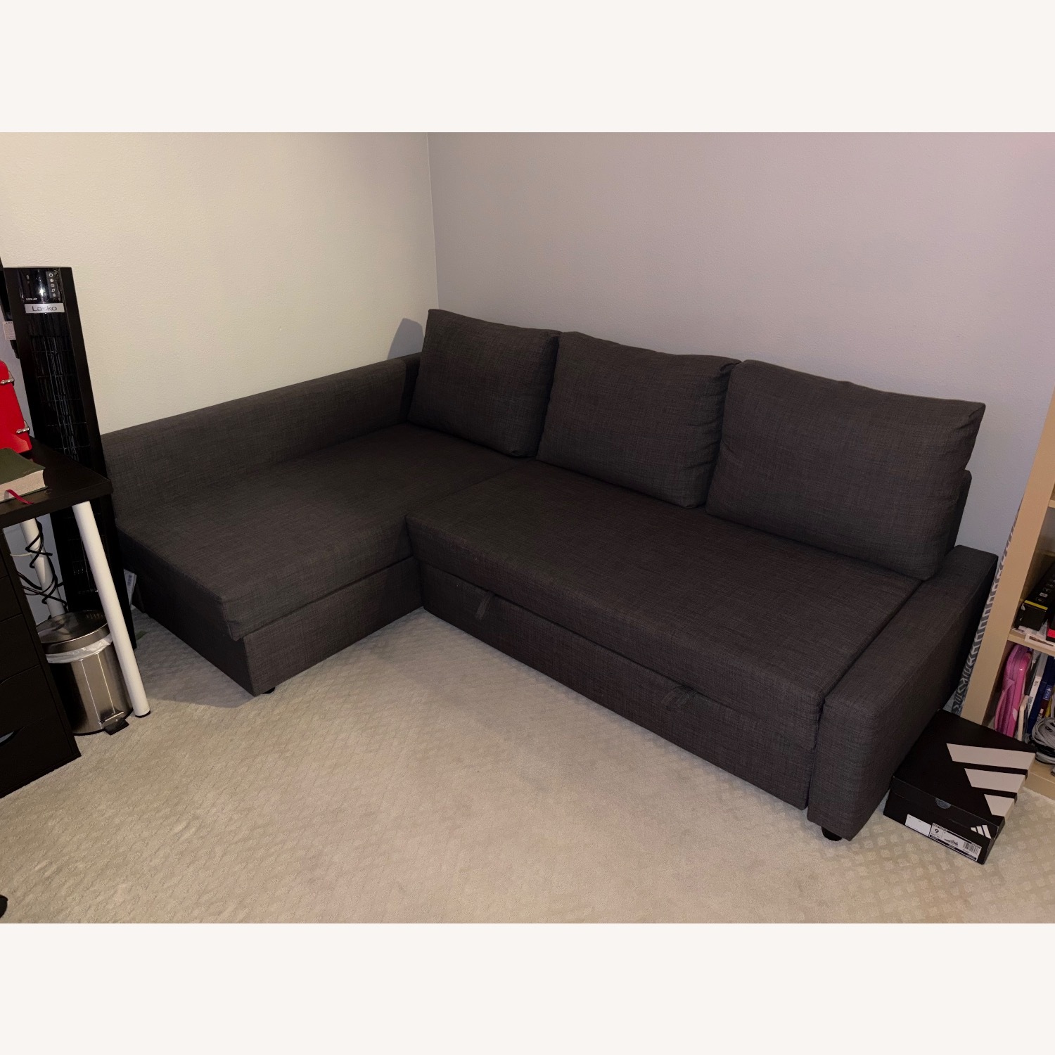 IKEA FRIHETEN Dark Gray Sleeper Sofa - image-1