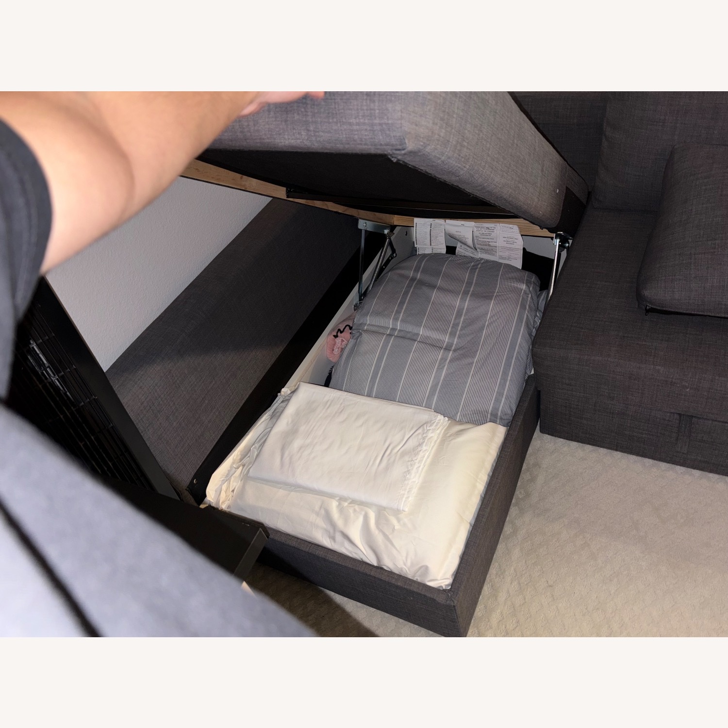IKEA FRIHETEN Dark Gray Sleeper Sofa - image-5