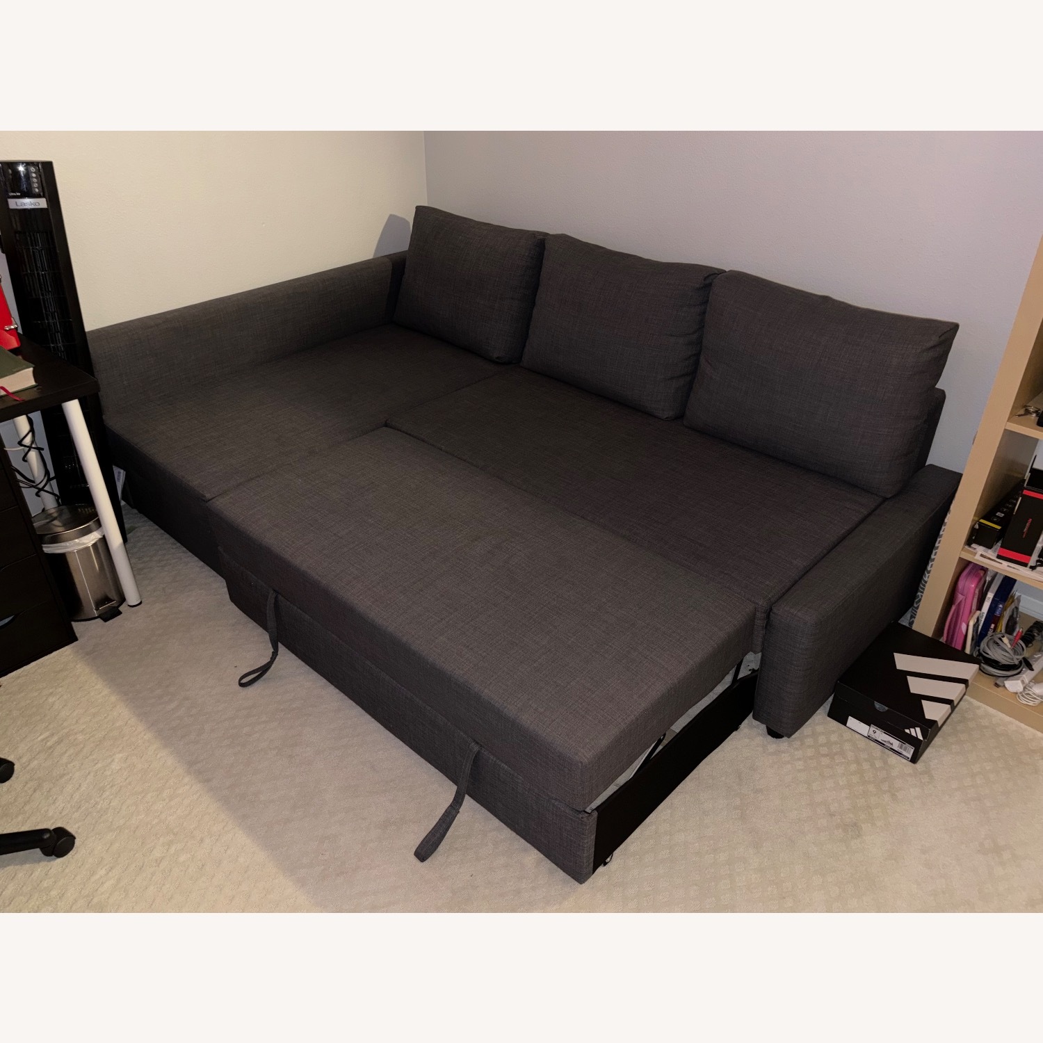 IKEA FRIHETEN Dark Gray Sleeper Sofa - image-4