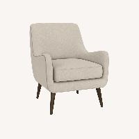 Room & Board Quinn White Velvet Accent Chair