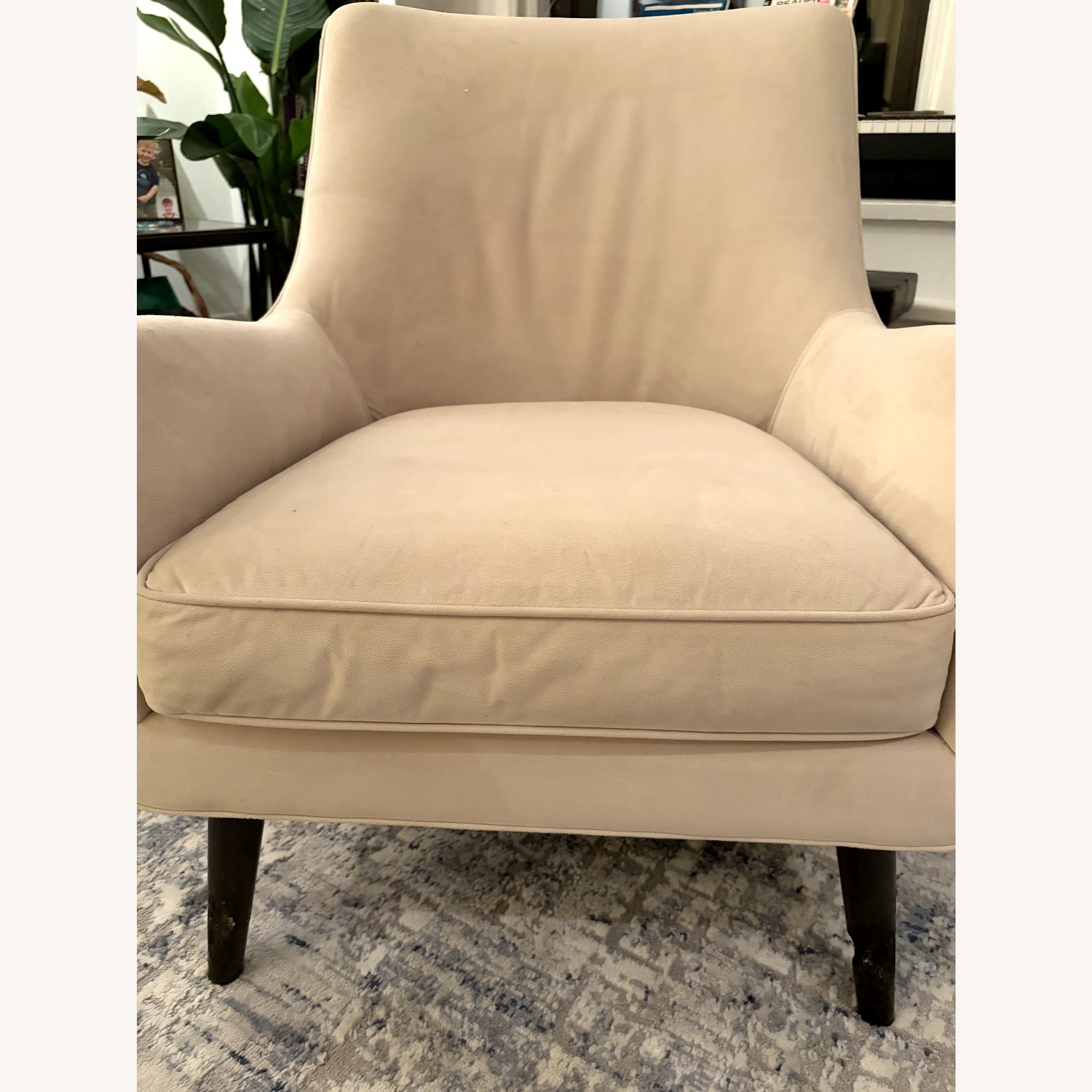 Room & Board Quinn White Velvet Accent Chair - image-1