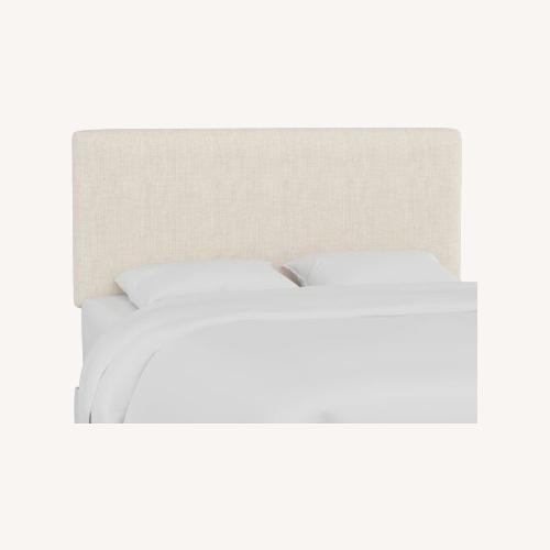 Used One King's Lane Natural Linen Headboard for sale on AptDeco