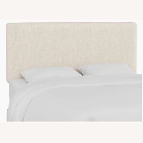 Used One King's Lane Natural Linen Headboard for sale on AptDeco