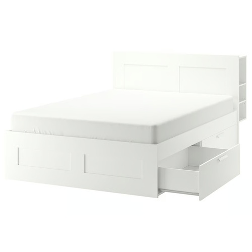 Used IKEA BRIMNES West Chelsea White Bed for sale on AptDeco