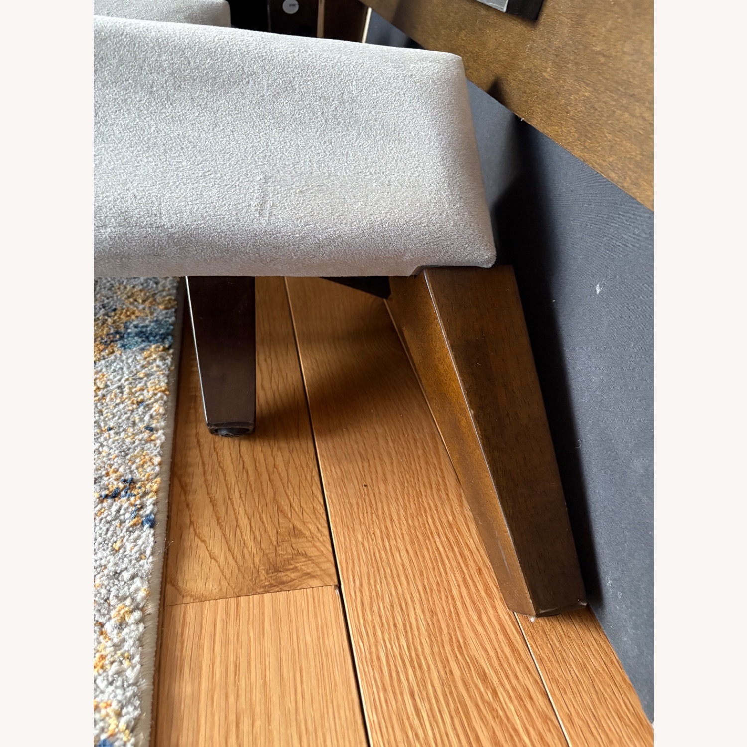 West Elm Emmett Dark Gray Linen Twin Bed - image-4