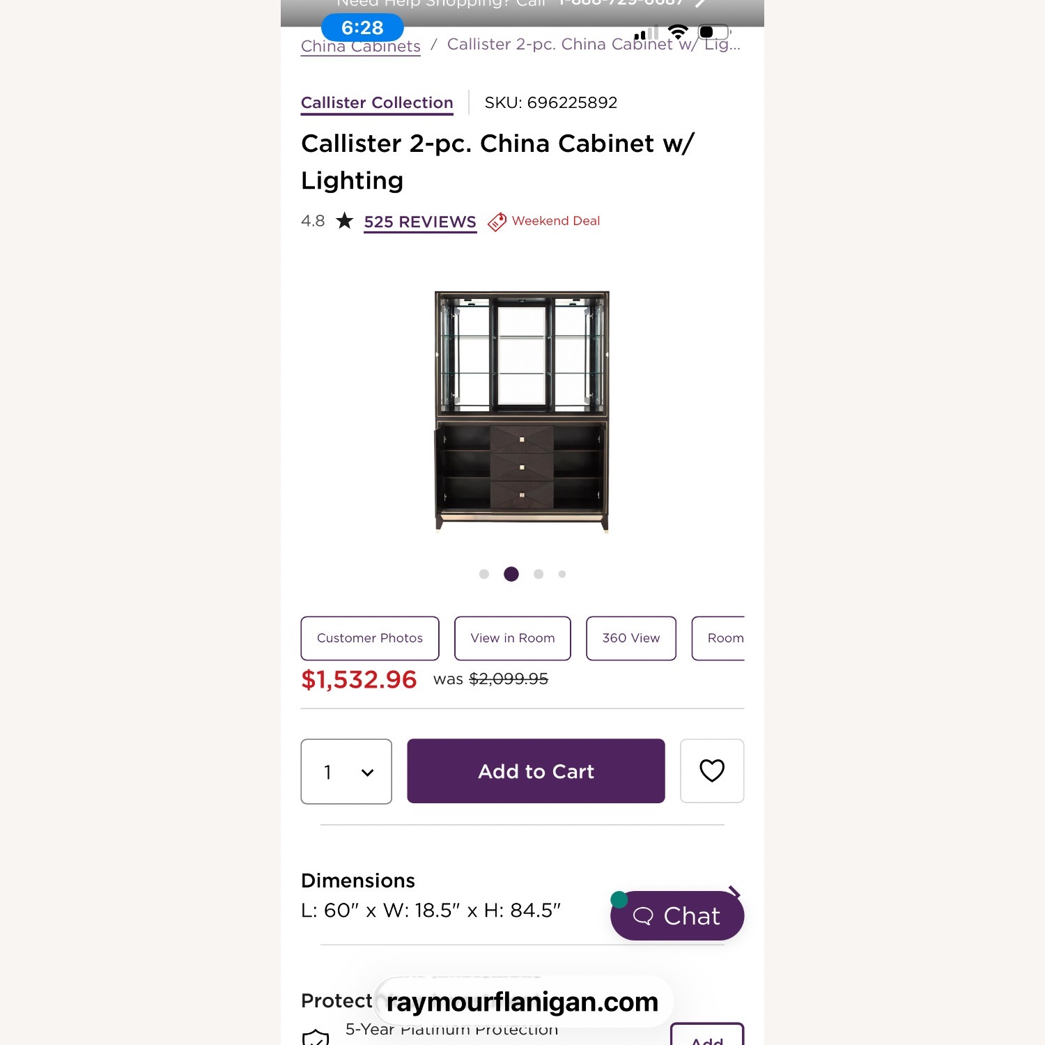 Callister 2 pc China Cabinet - image-2