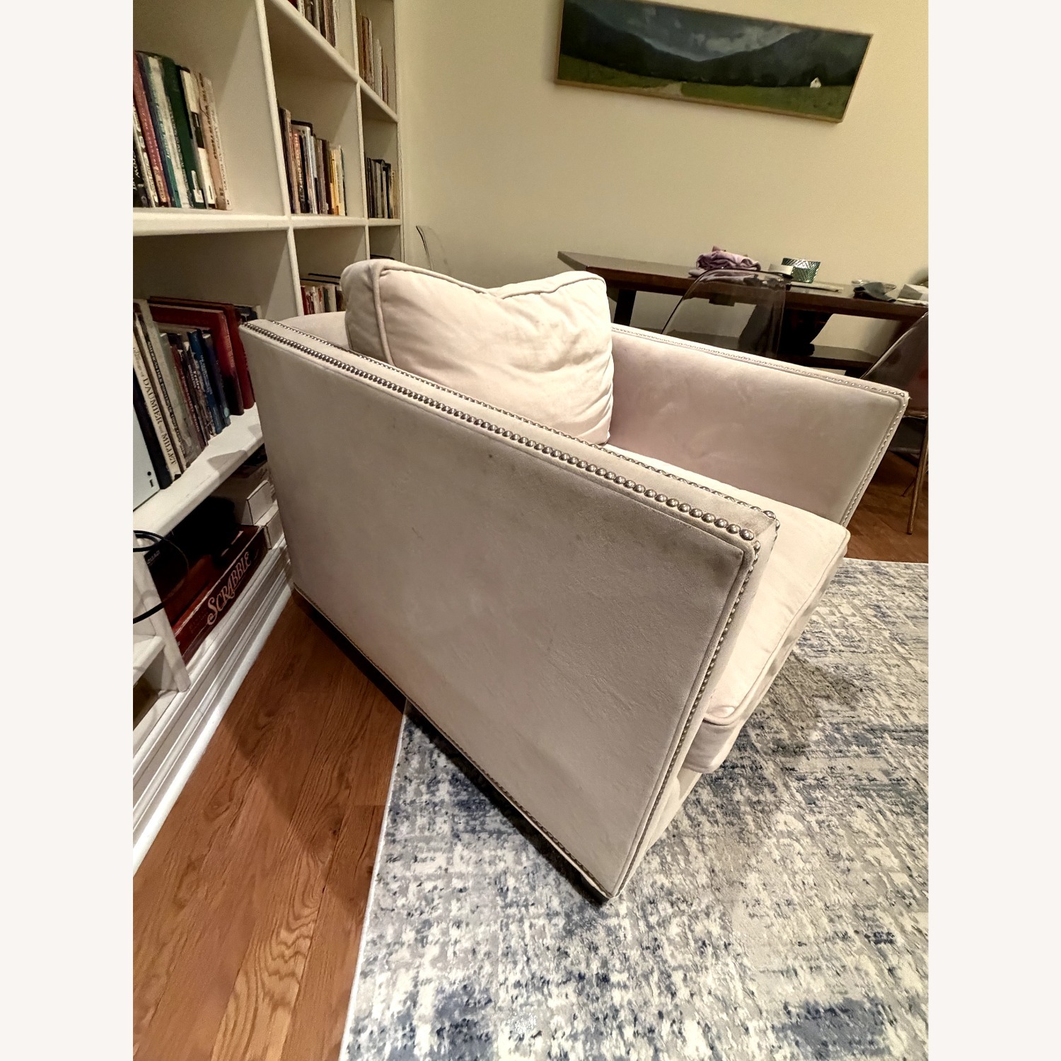 Pottery Barn Irving Natural Microsuede Armchair - image-2