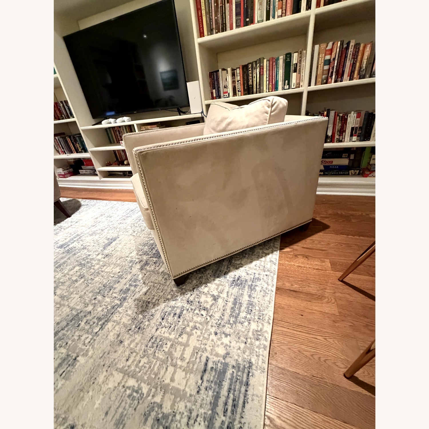 Pottery Barn Irving Natural Microsuede Armchair - image-3