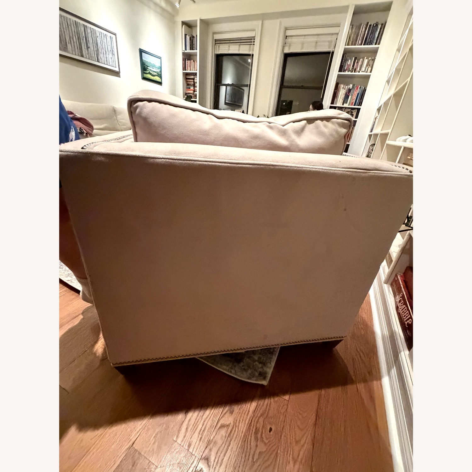 Pottery Barn Irving Natural Microsuede Armchair - image-4