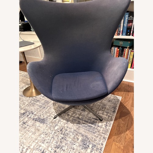 Used Interior Icons Arne Chair Blue Wool Armchair for sale on AptDeco