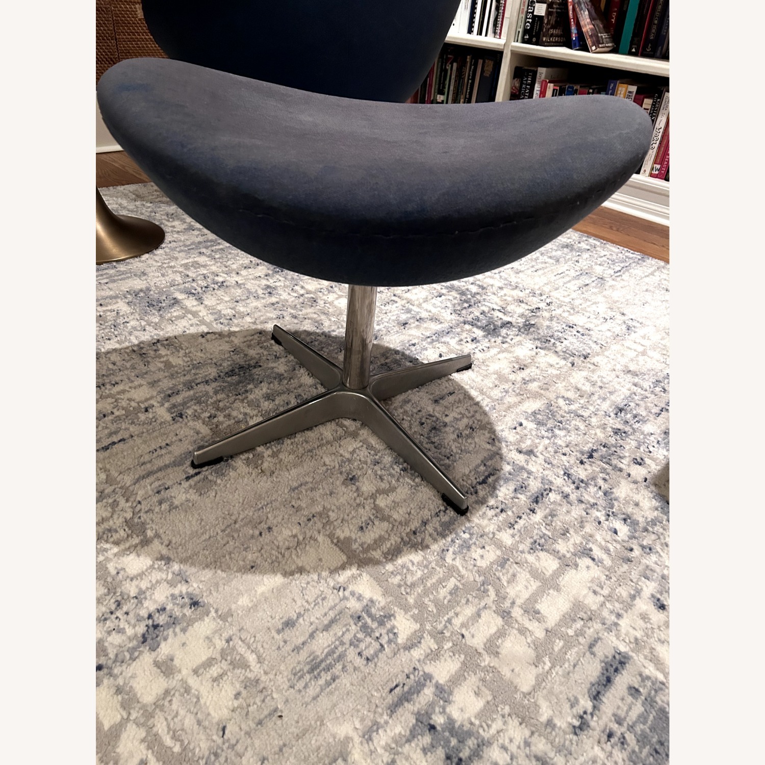 Interior Icons Arne Chair Blue Wool Armchair - image-2