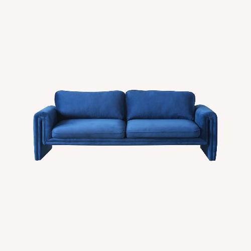 Used Blue Velvet Loveseat for sale on AptDeco