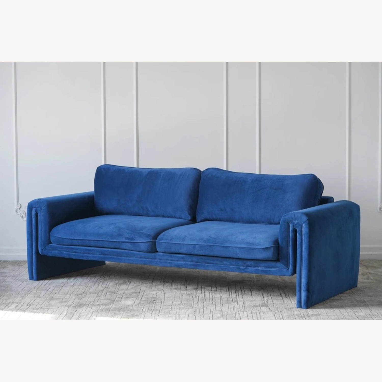Blue Velvet Loveseat - image-3