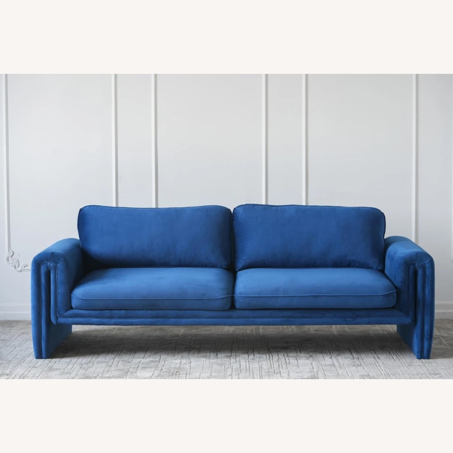 Blue Velvet Loveseat - image-2