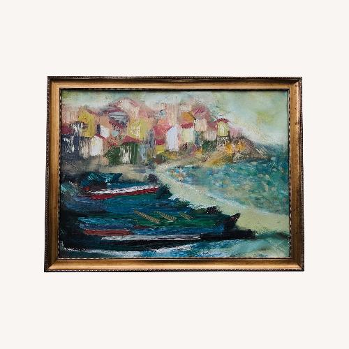 Used Mid Century Abstract Seascape Painting 1950s for sale on AptDeco
