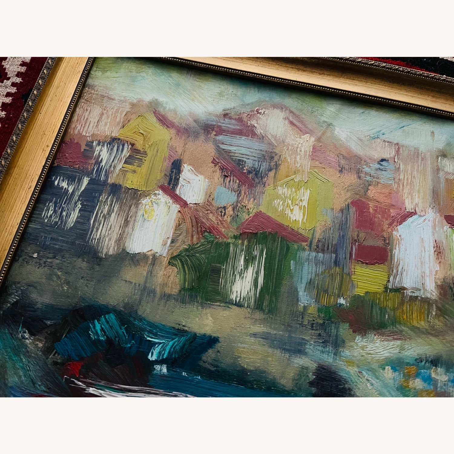 Mid Century Abstract Seascape Painting 1950s - image-3