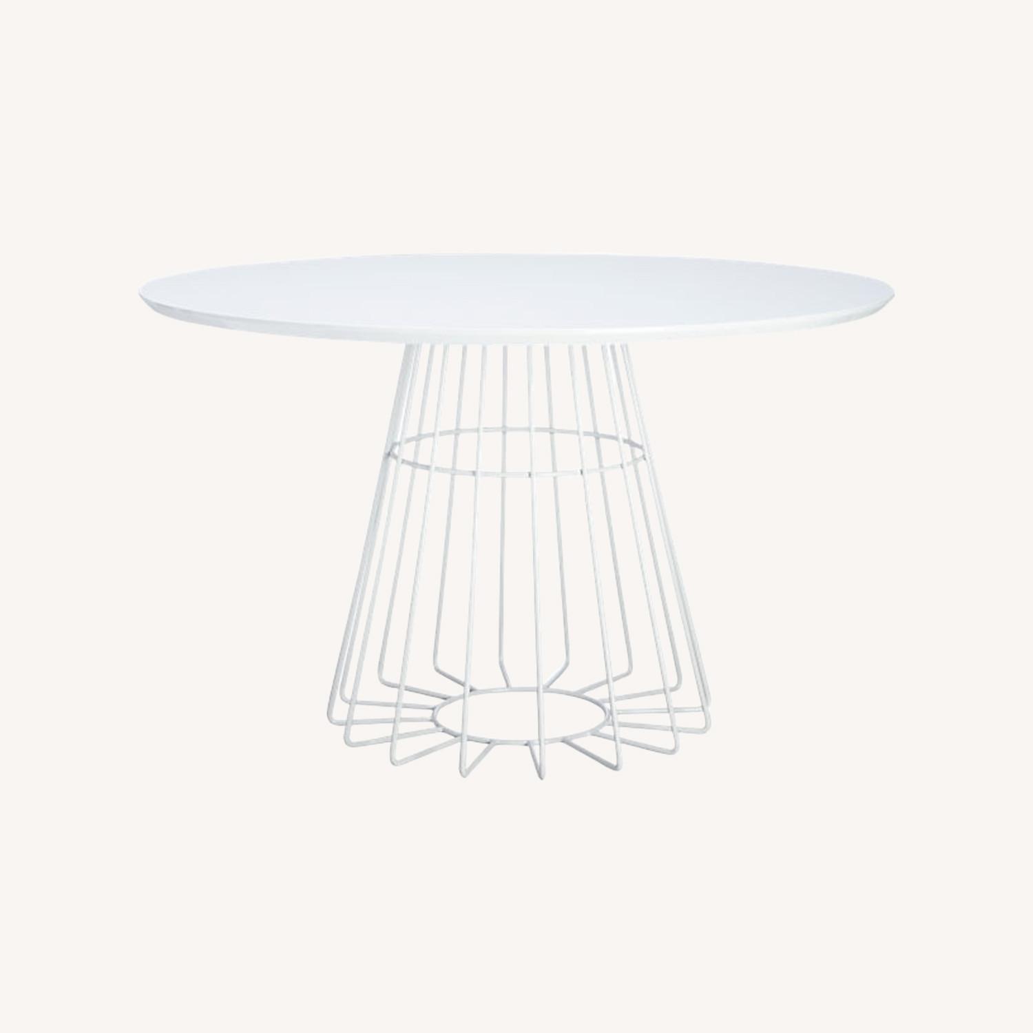 CB2 White Pedestal Table by Ceci Thompson - image-0