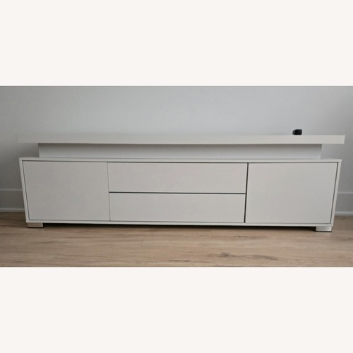 Used Rolanstar White TV Stand for sale on AptDeco