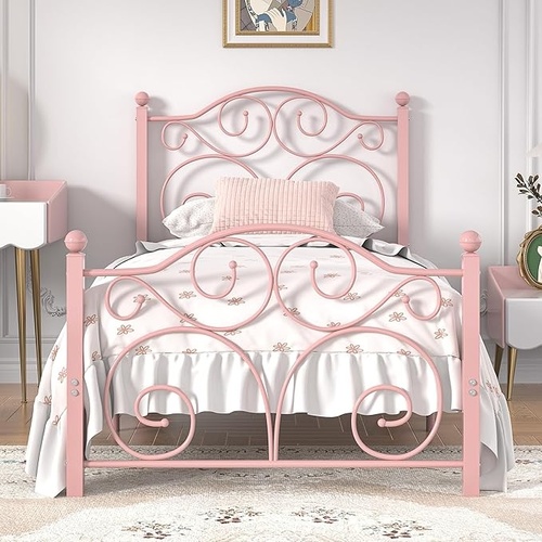 Used Pink Twin Bed Frame for sale on AptDeco