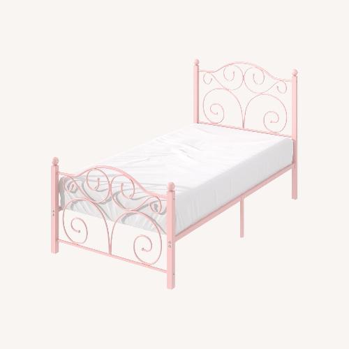 Used Pink Twin Bed Frame for sale on AptDeco