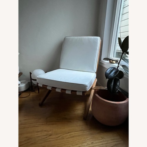 Used Pierre Jeanneret Leather Scissor Chair for sale on AptDeco