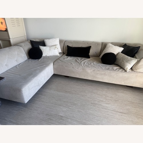 Used West Elm Tillary Natural 2 Piece Sectional for sale on AptDeco