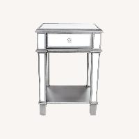 CB2 Silver Mirrored Glass Side Tables