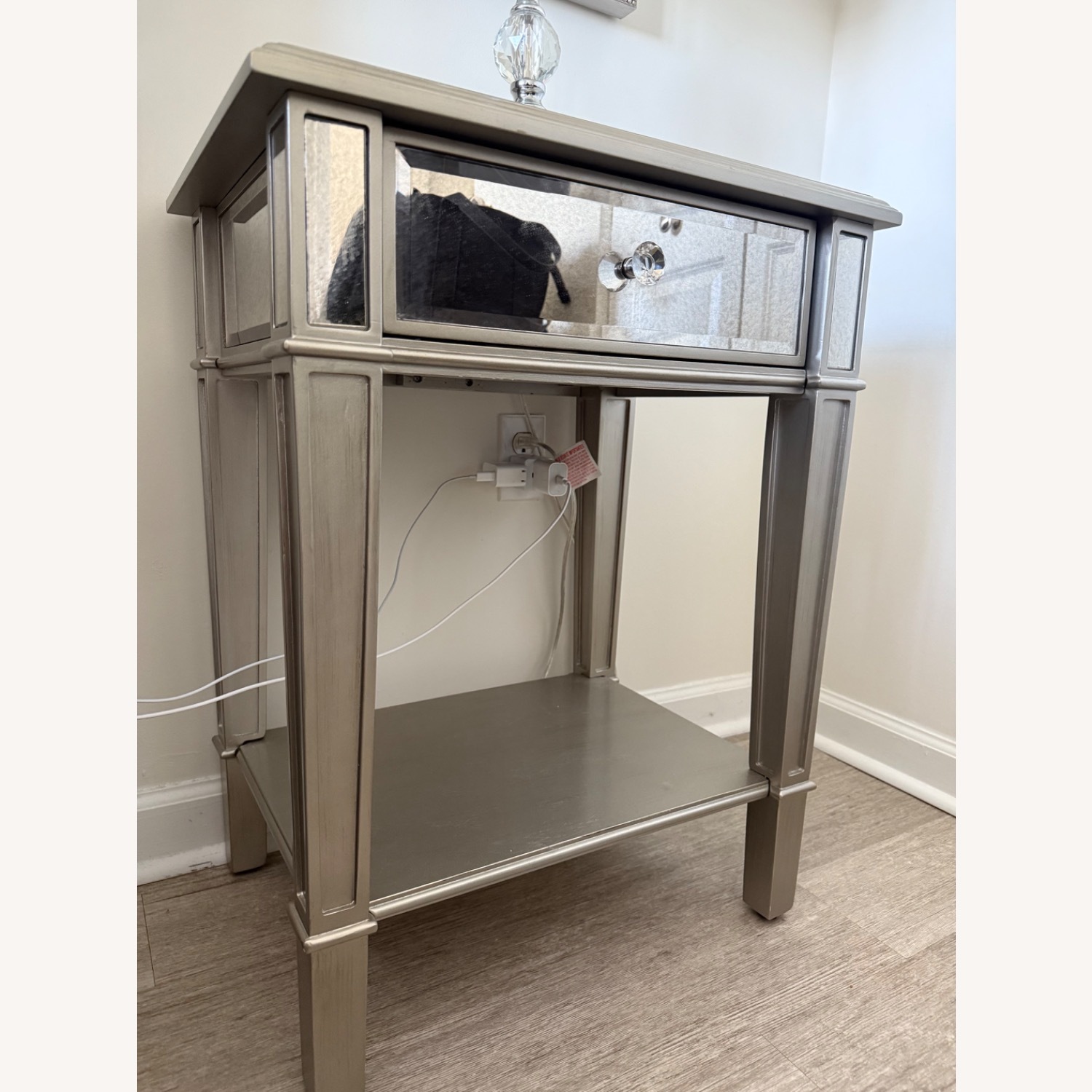 CB2 Silver Mirrored Glass Side Tables - image-2