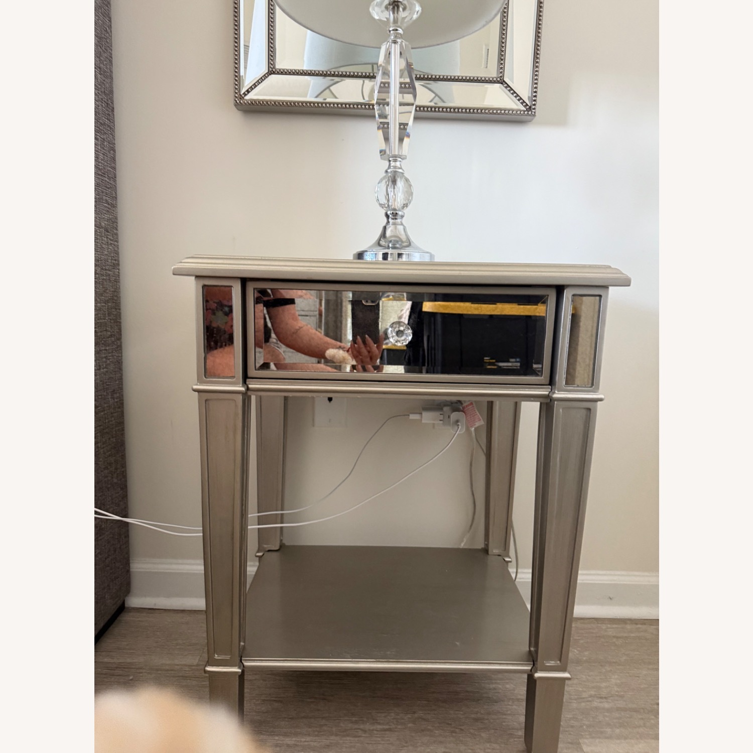 CB2 Silver Mirrored Glass Side Tables - image-3