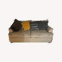 Macy's Beige 2 Seater Sofa W Pull Out Bed