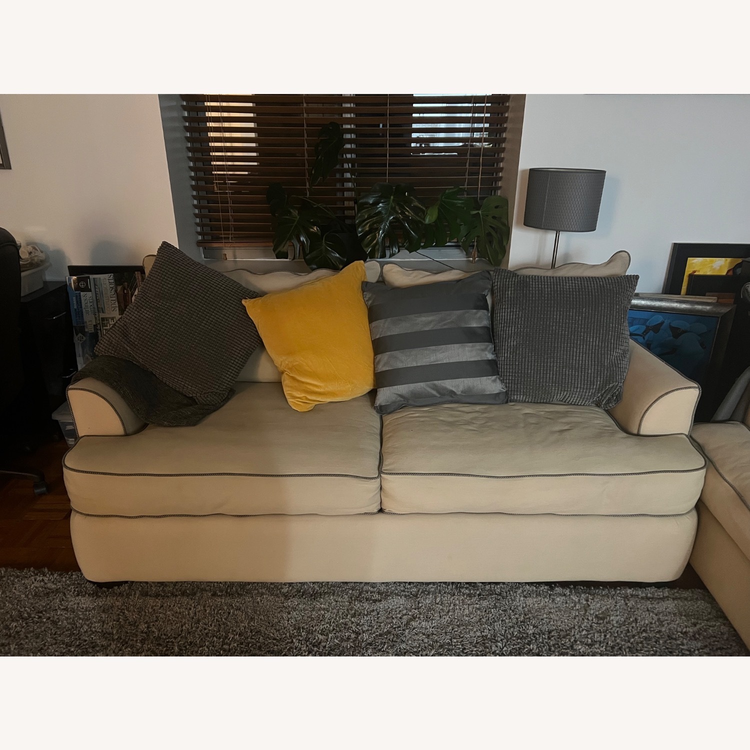 Macy's Beige 2 Seater Sofa W Pull Out Bed - image-1