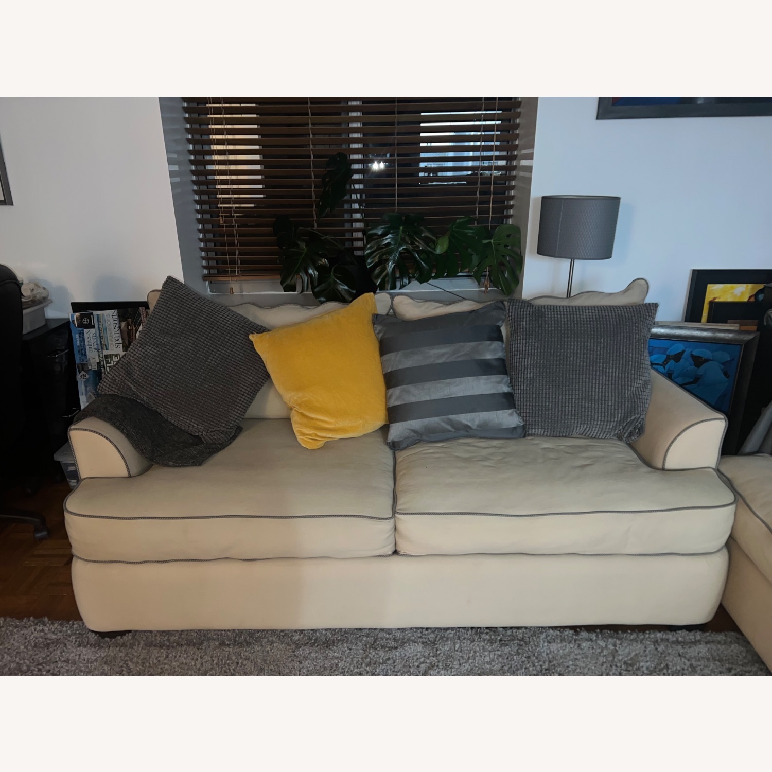 Macy's Beige 2 Seater Sofa W Pull Out Bed - image-2