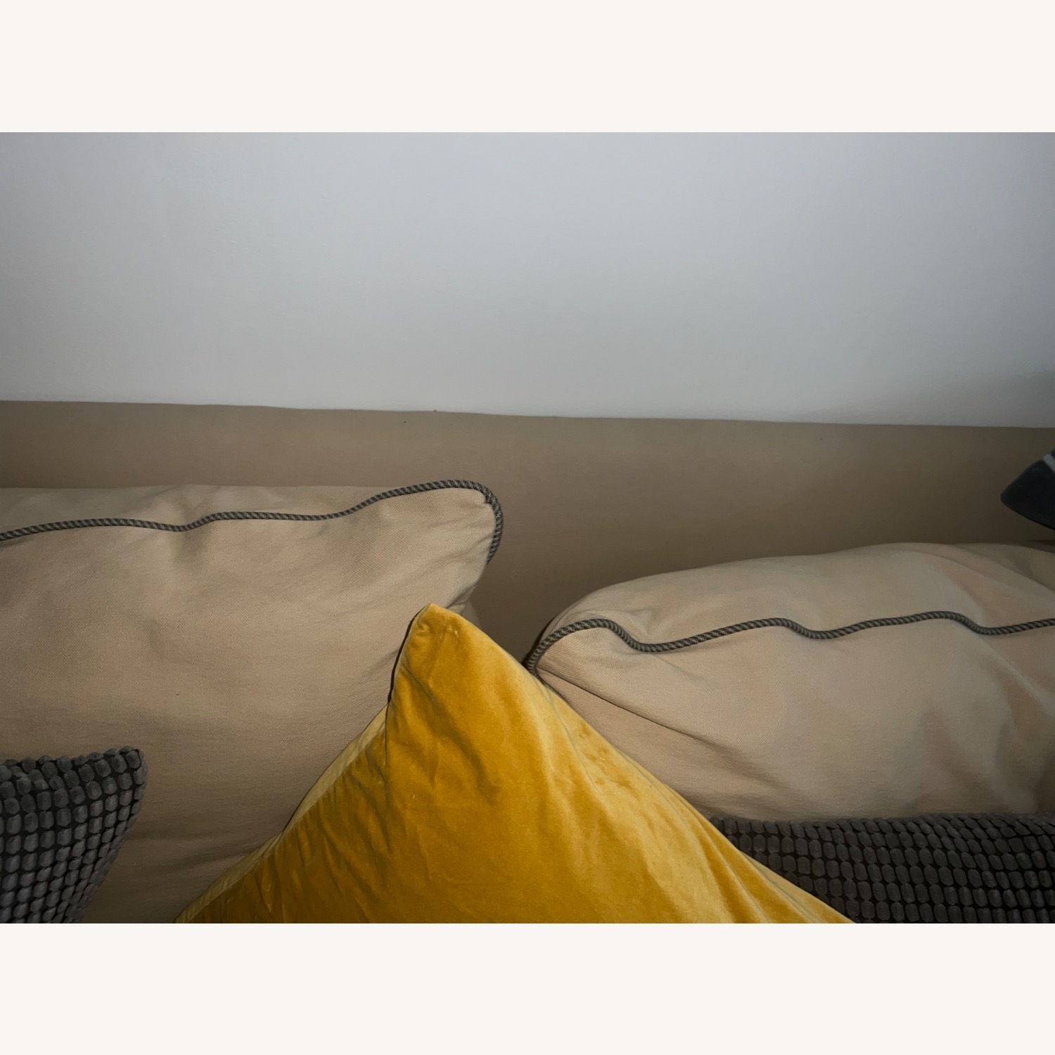 Macy's Beige Linen 3+ Seater Sofa - image-2