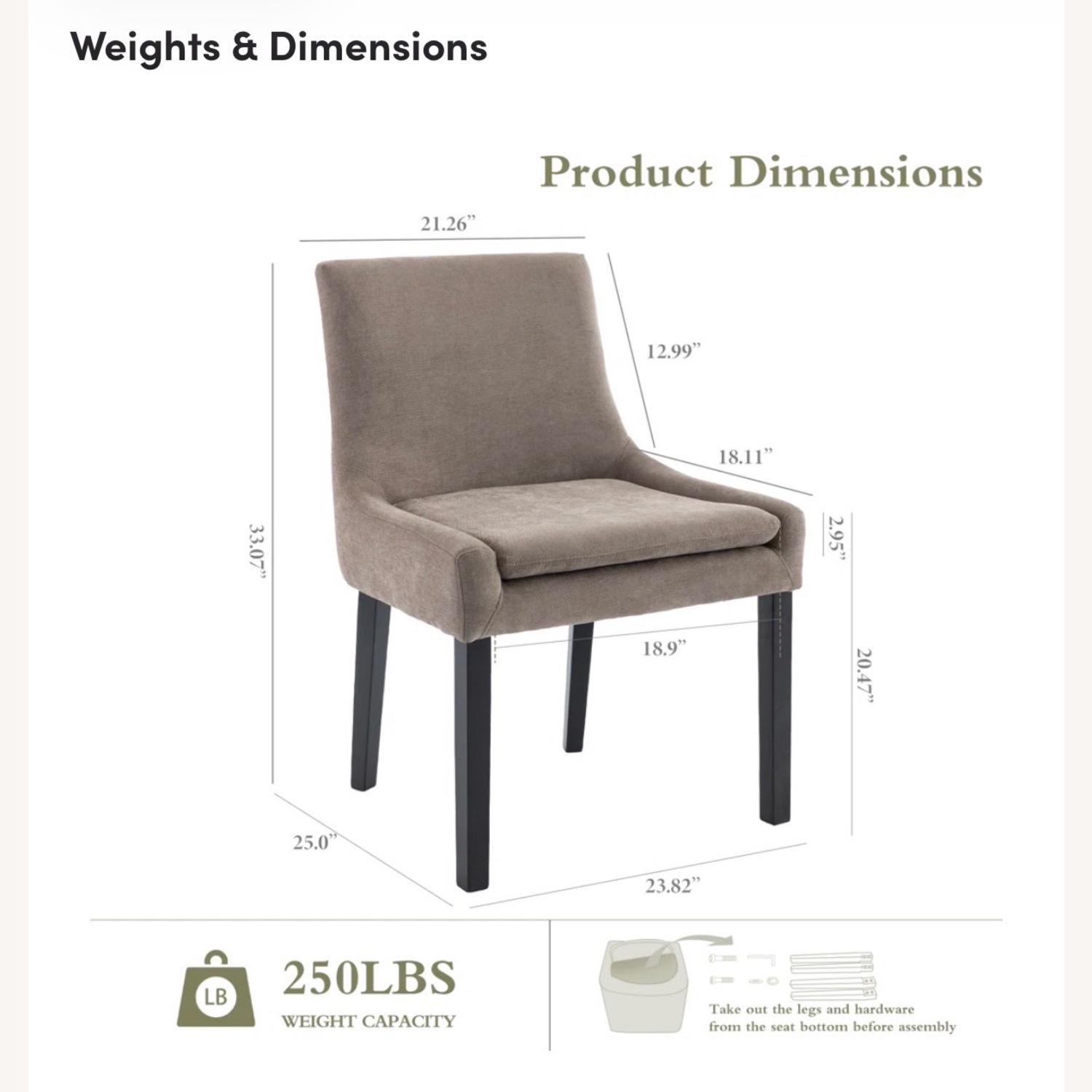 Wayfair Light Gray Wood Dining Chairs - image-2