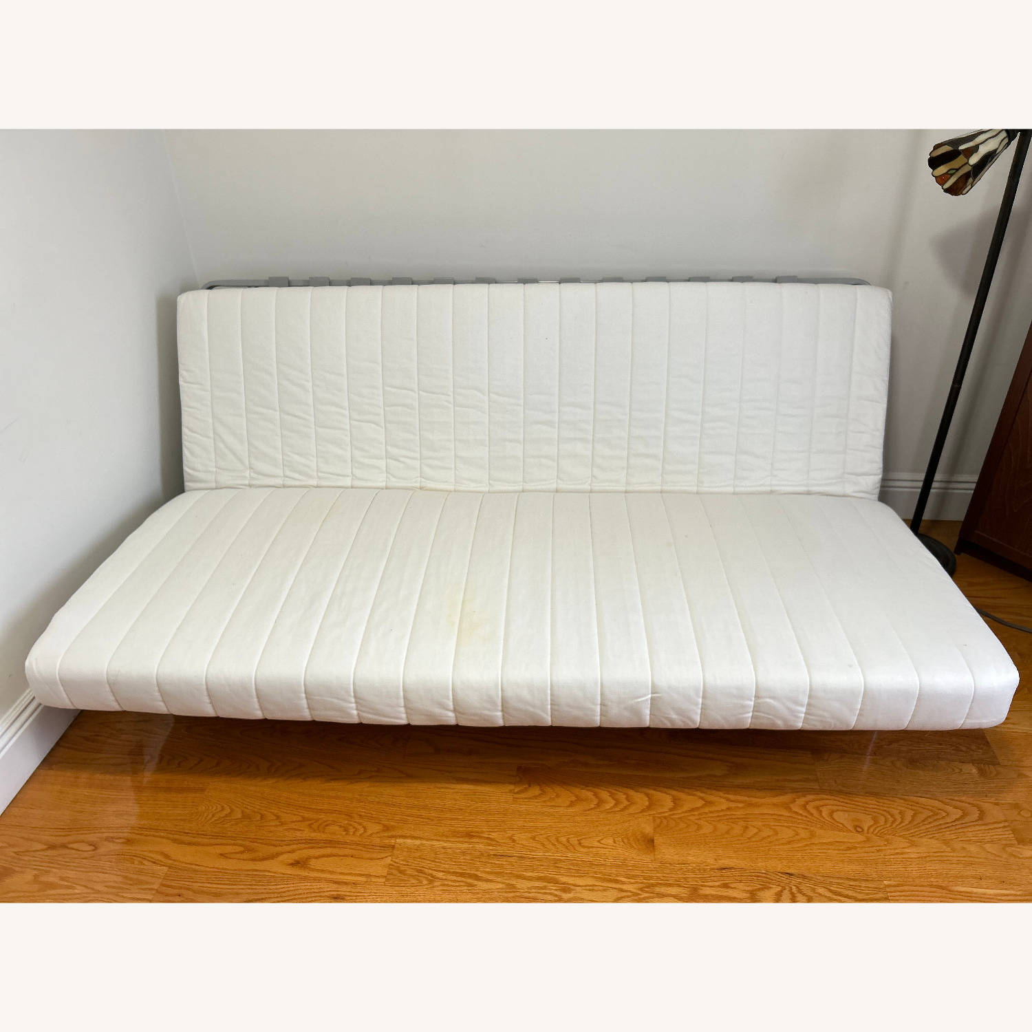 IKEA Beddinge White Metal/Wood Futon - image-1