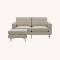 Burrow Nomad Natural Fabric Loveseat
