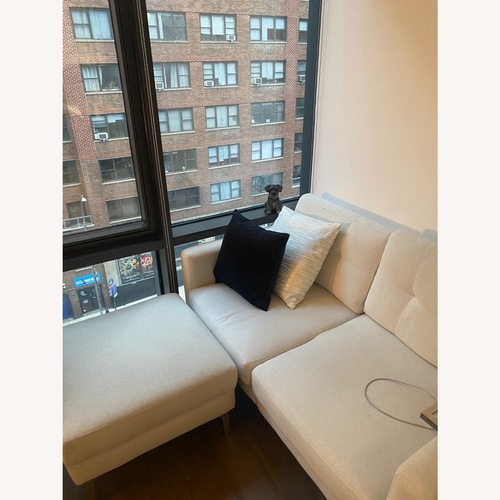 Used Burrow Nomad Natural Fabric Loveseat for sale on AptDeco