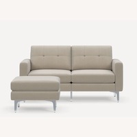 Burrow Nomad Natural Fabric Loveseat