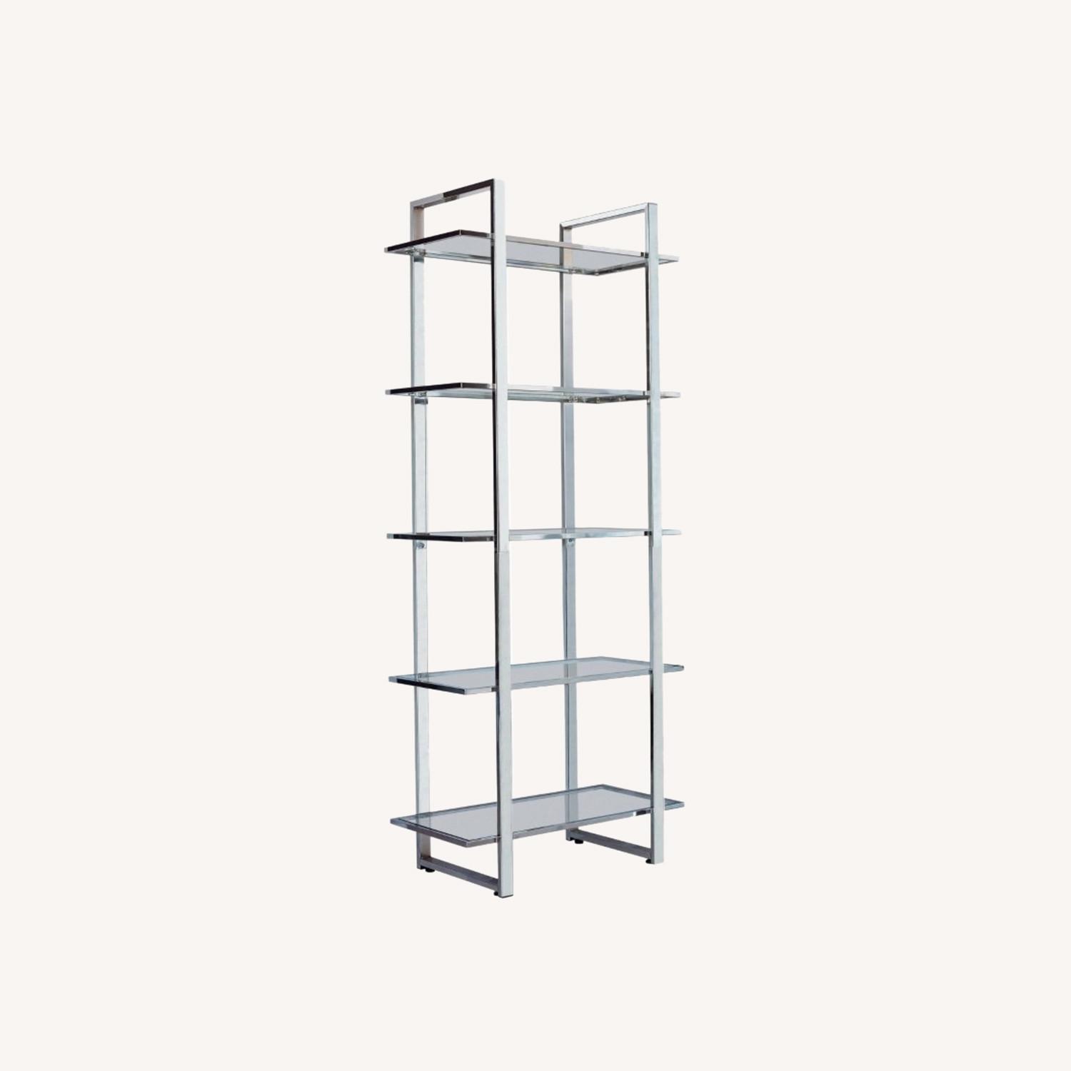Hartford Glass and Silver Bookcase - image-0