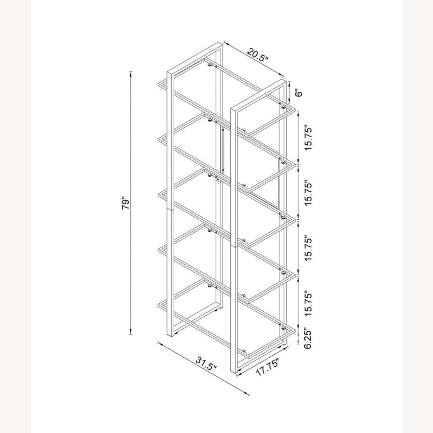 Hartford Glass and Silver Bookcase - image-2