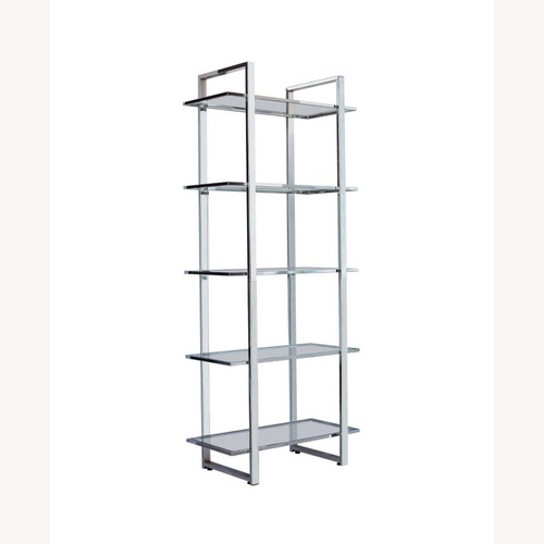 Used Hartford Glass and Silver Bookcase for sale on AptDeco