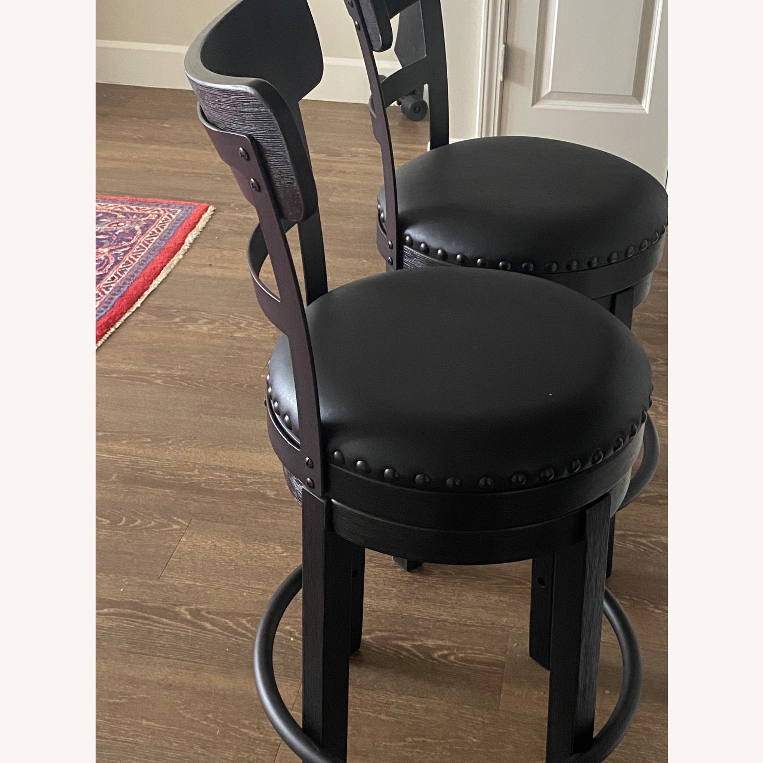 Black Swivel Counter Stools - image-3