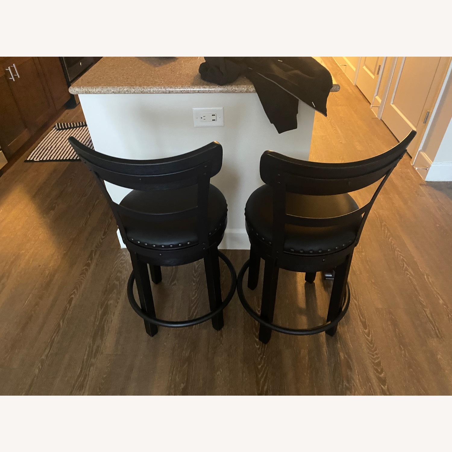 Black Swivel Counter Stools - image-2