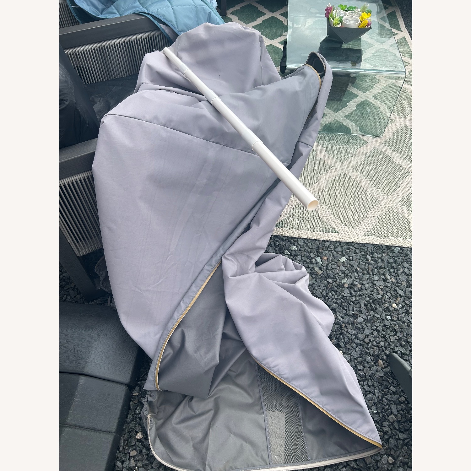 Best Choice Dark Gray Metal Umbrella - image-4