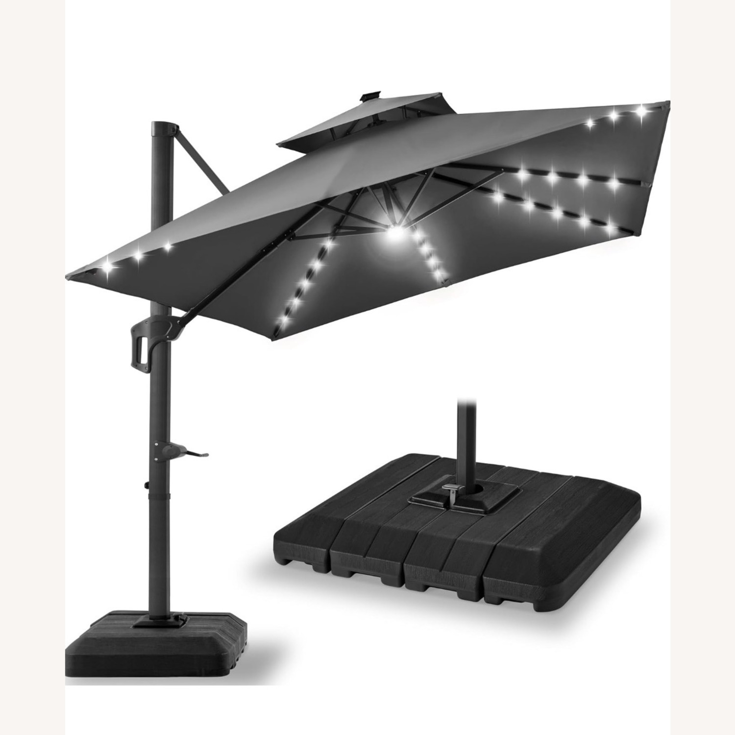 Best Choice Dark Gray Metal Umbrella - image-1