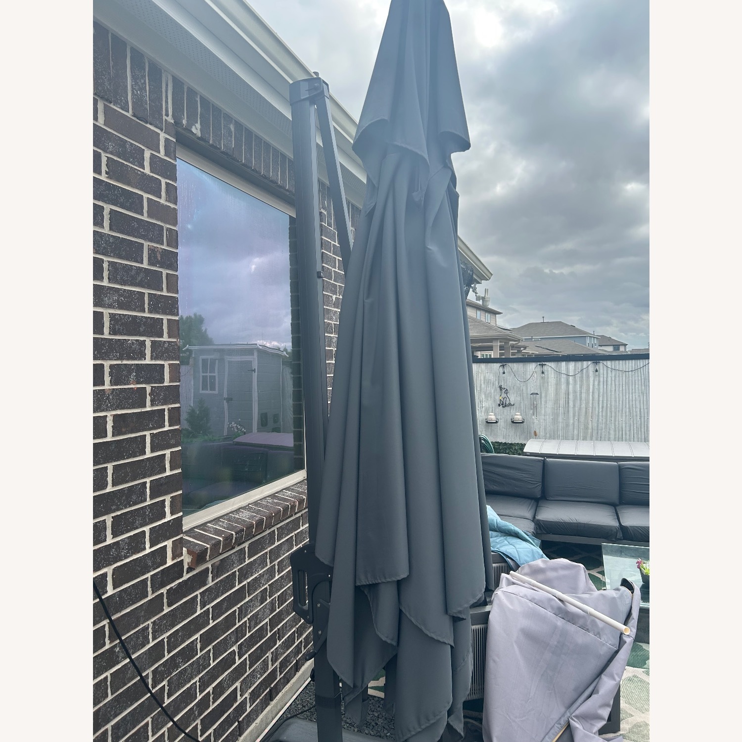 Best Choice Dark Gray Metal Umbrella - image-3