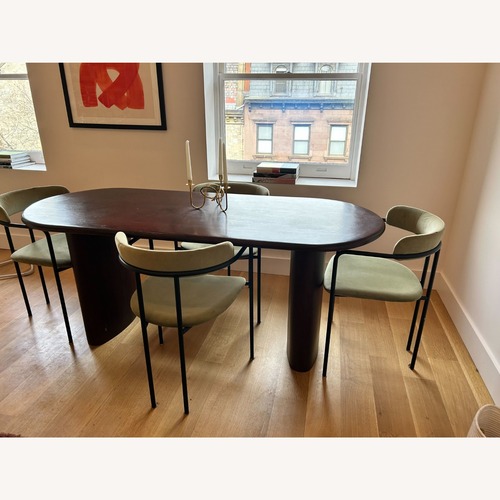 Used Lulu & Georgia Dark Brown Wood Dining Table for sale on AptDeco
