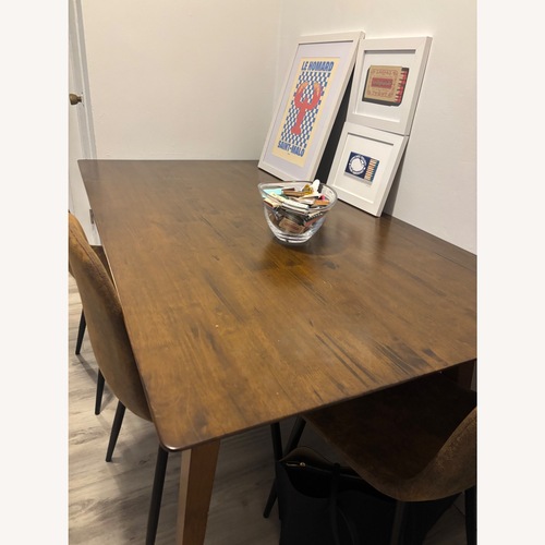 Used Wade Logan Walnut Dining Set for sale on AptDeco