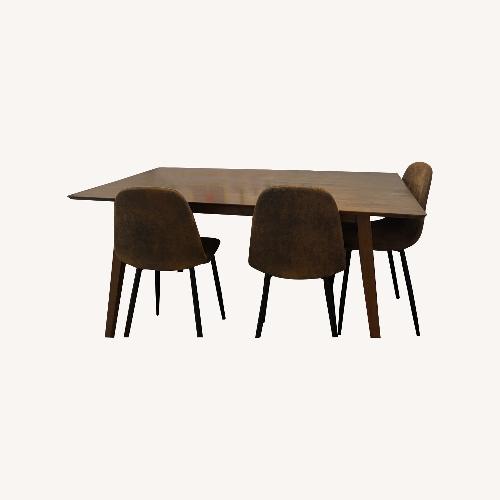 Used Wade Logan Walnut Dining Set for sale on AptDeco